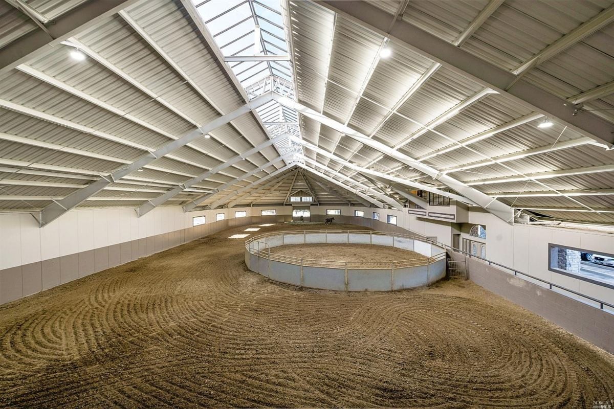 Large horse barn.