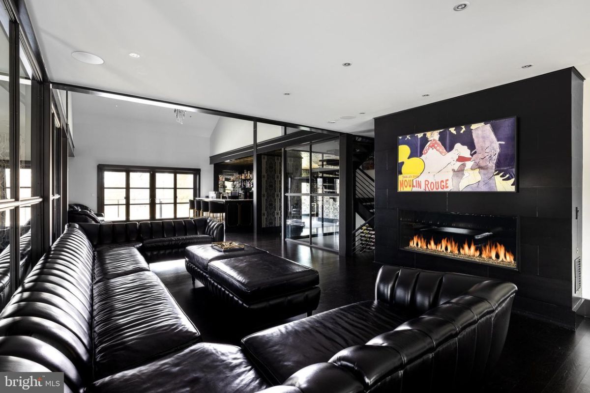 Fireplace in the living room.