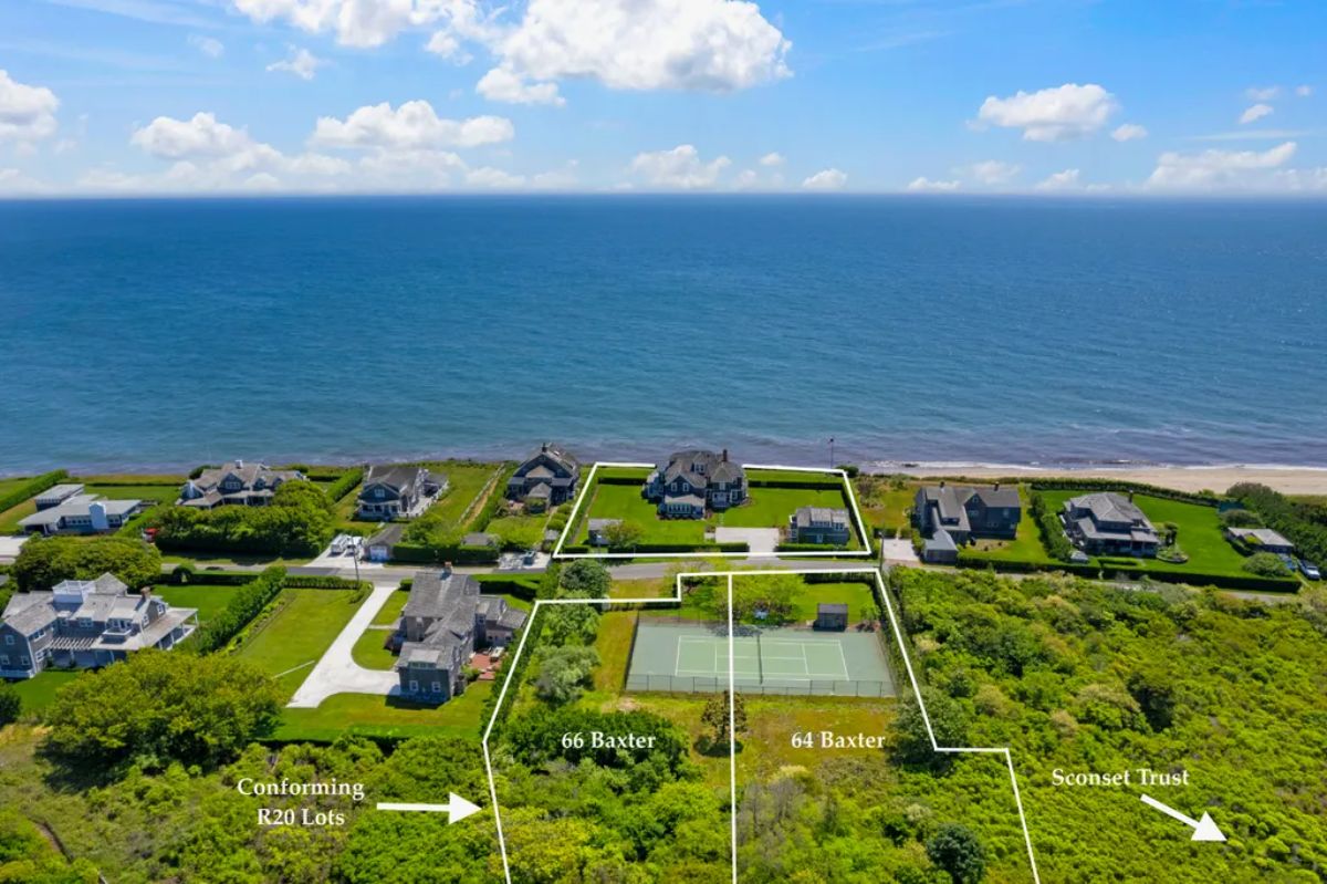 Aerial view of the 1.50 acre lot.
