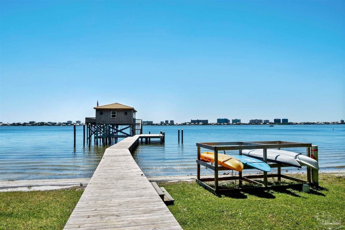 Private boat dock.