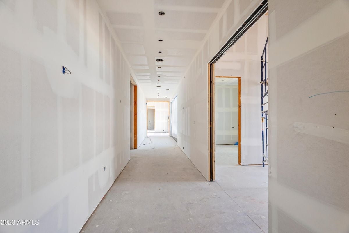 Hallway under construction.