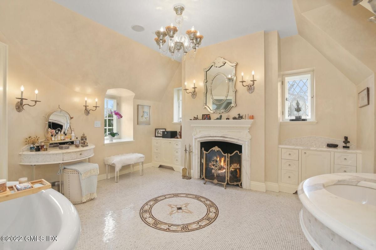 Bedroom's fireplace