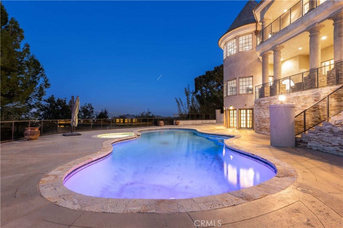 Pool night view.