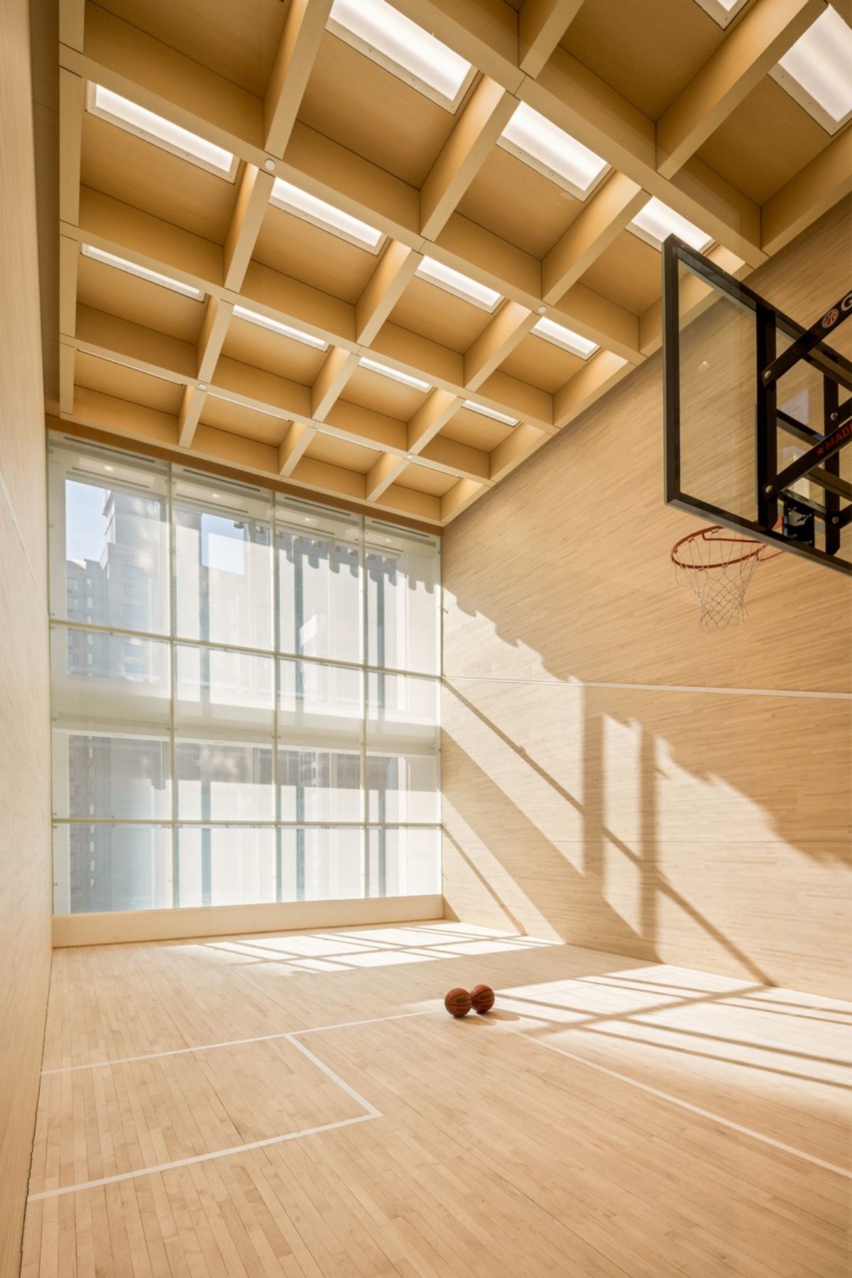 Private indoor basketball court.