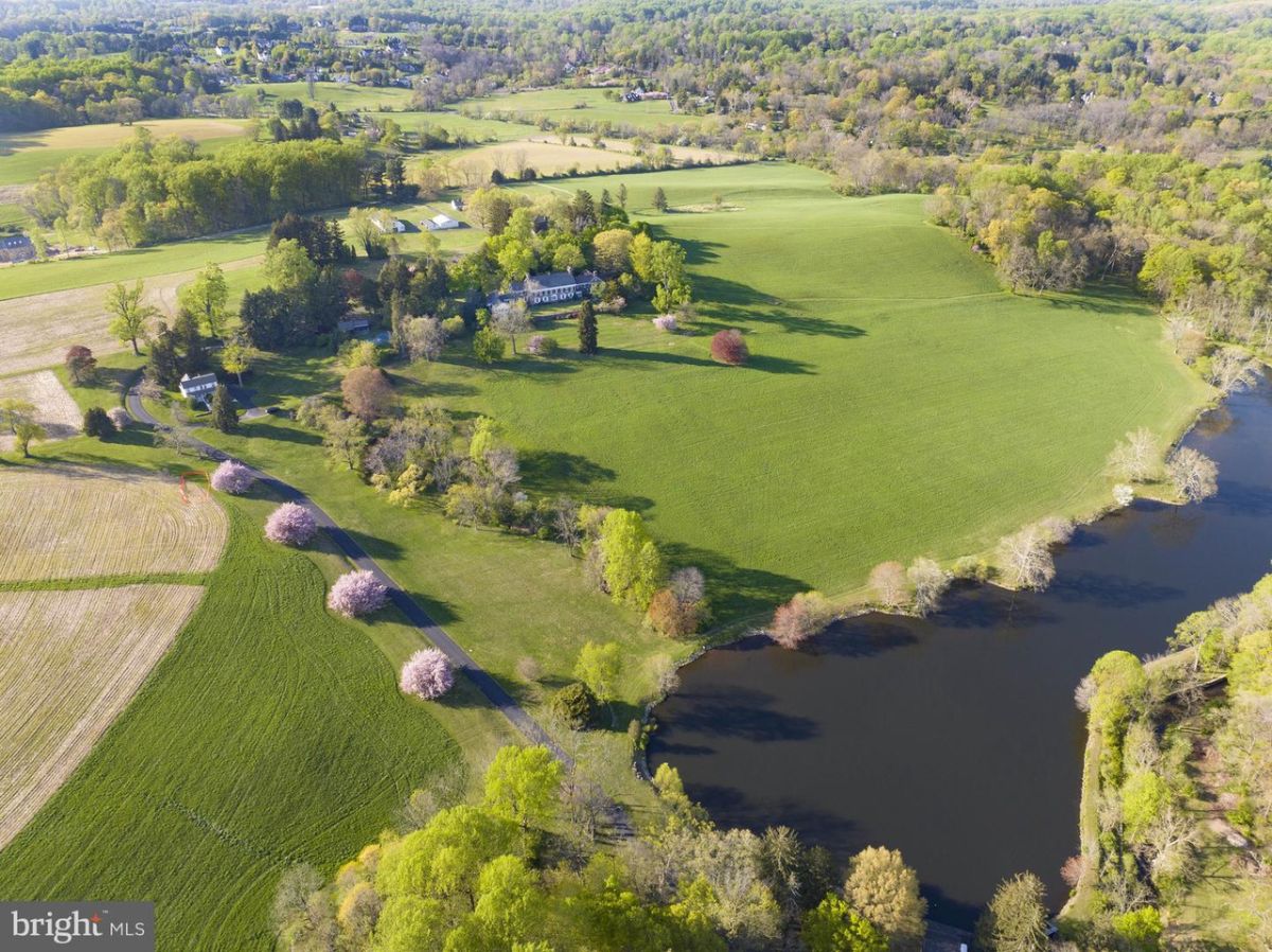 Aerial view of the property.