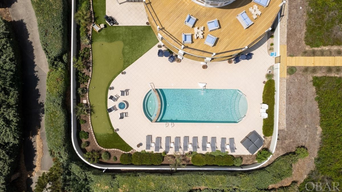 Aerial view of the pool.