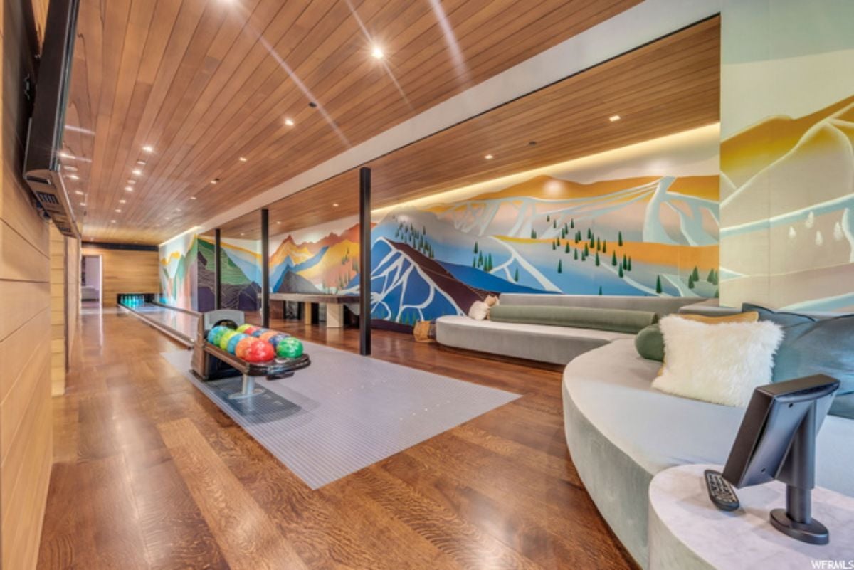 Indoor bowling alley.