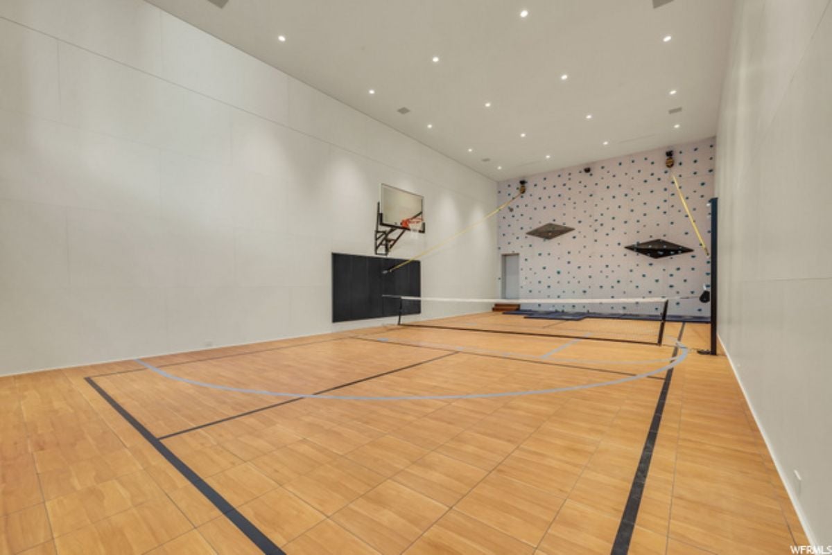 Indoor tennis/basketball court.