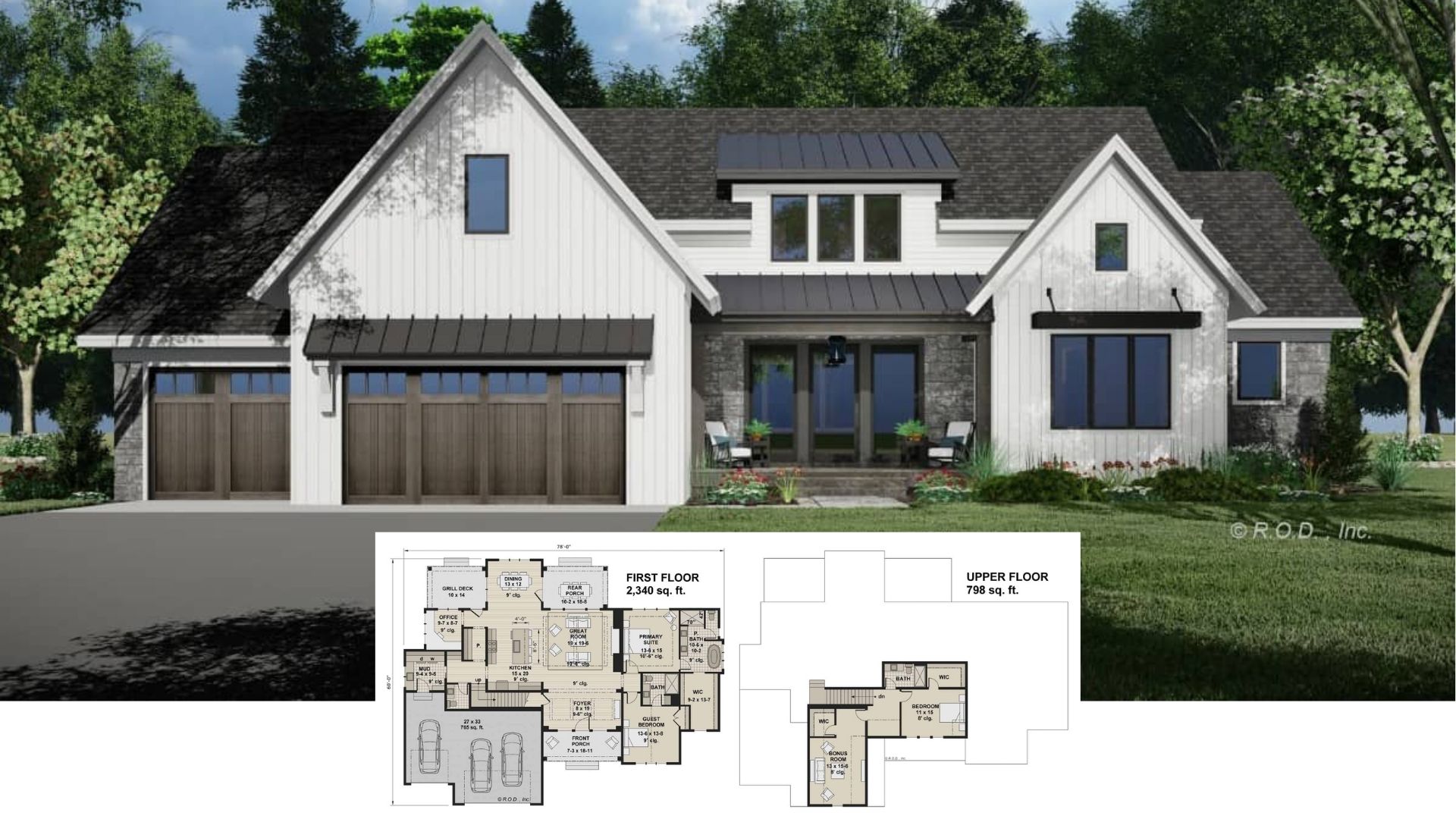Welcome to a Bold Contemporary 2-Bedroom Home: 3,138 Sq. Ft. of Style and Function (Floor Plan with Bonus Room Included)