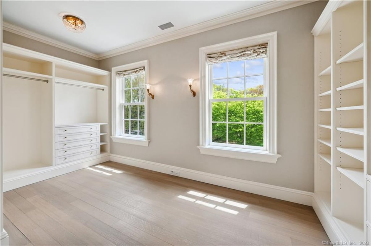 White walk-in closet
