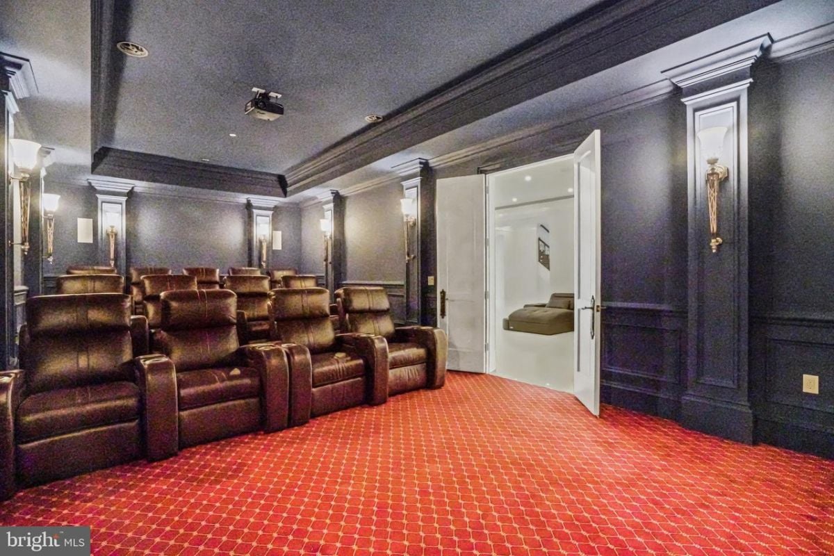Movie room.