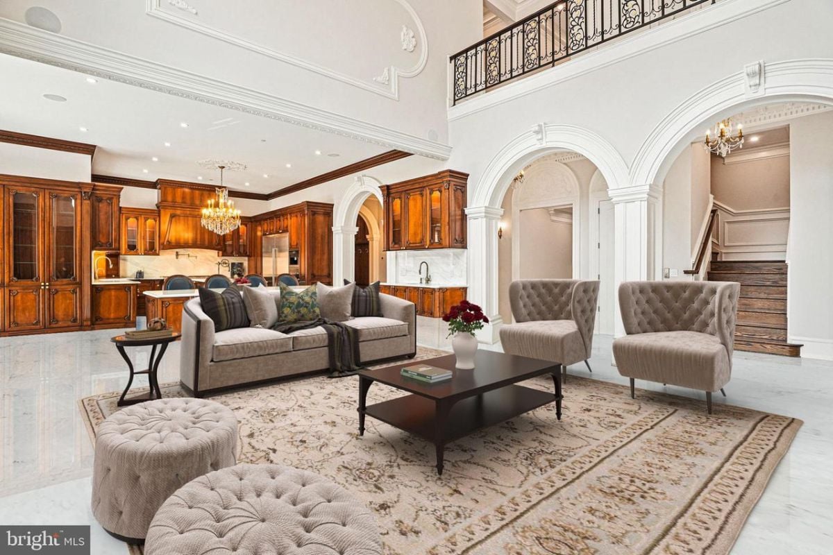 Spacious modern living room.