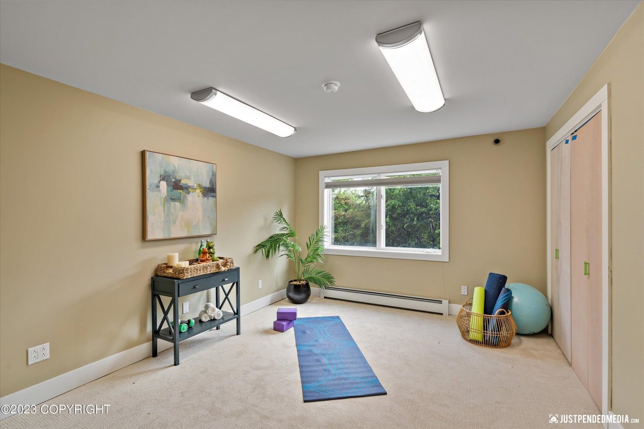 Home yoga space.