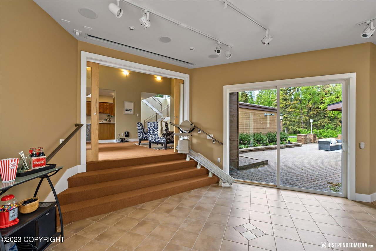 View of the backyard from the inside.