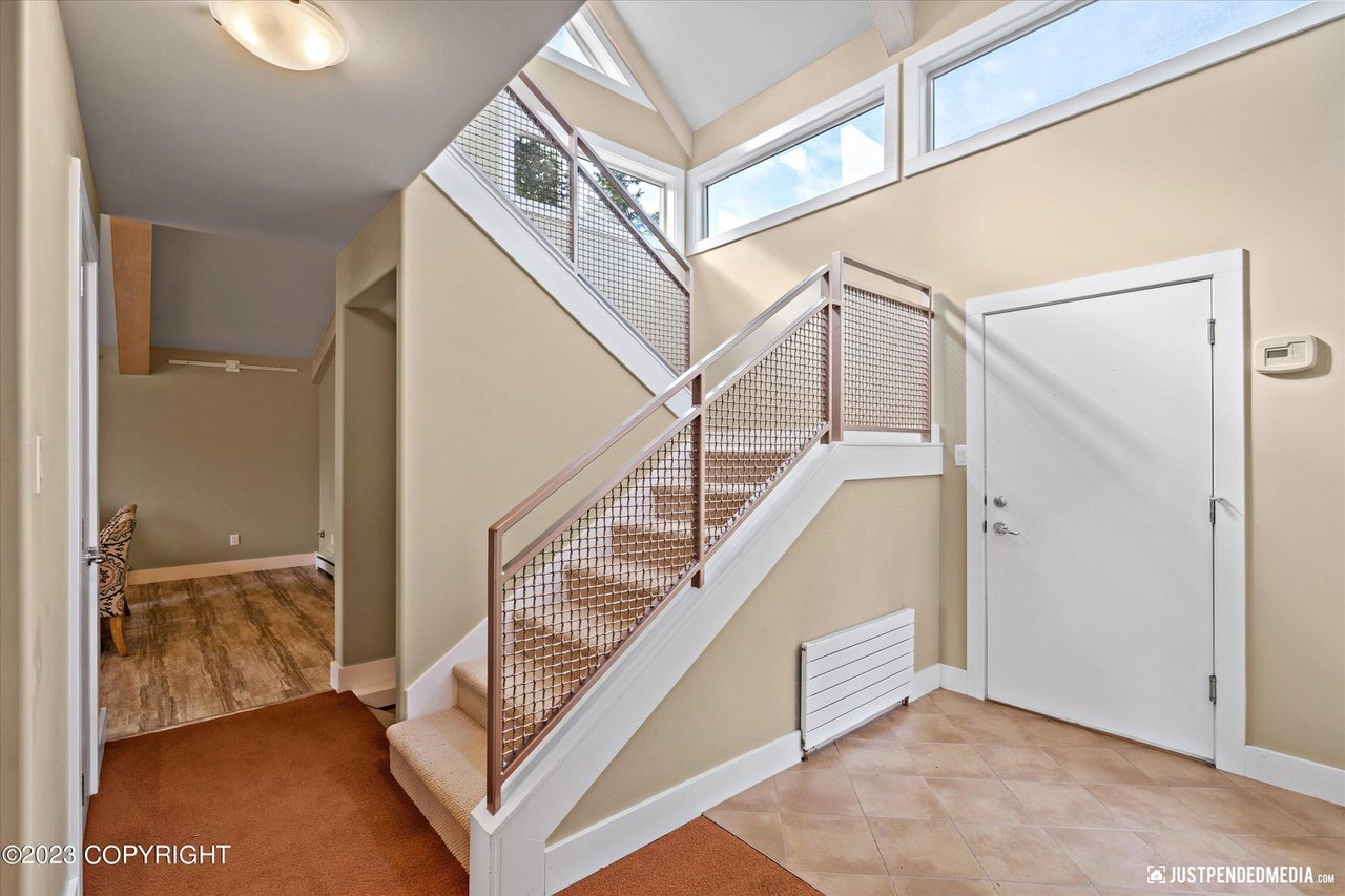 Staircase leading to the second floor.