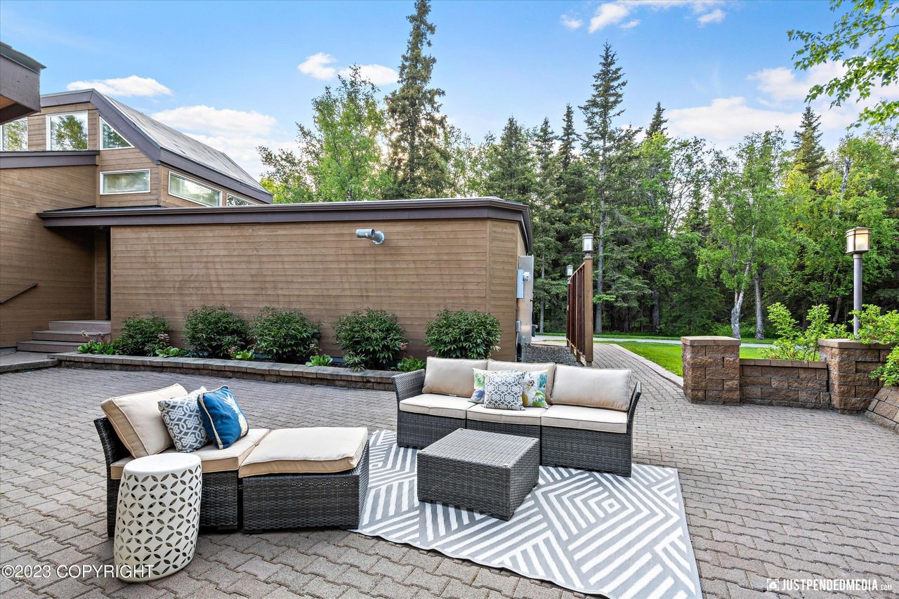 Modern backyard.