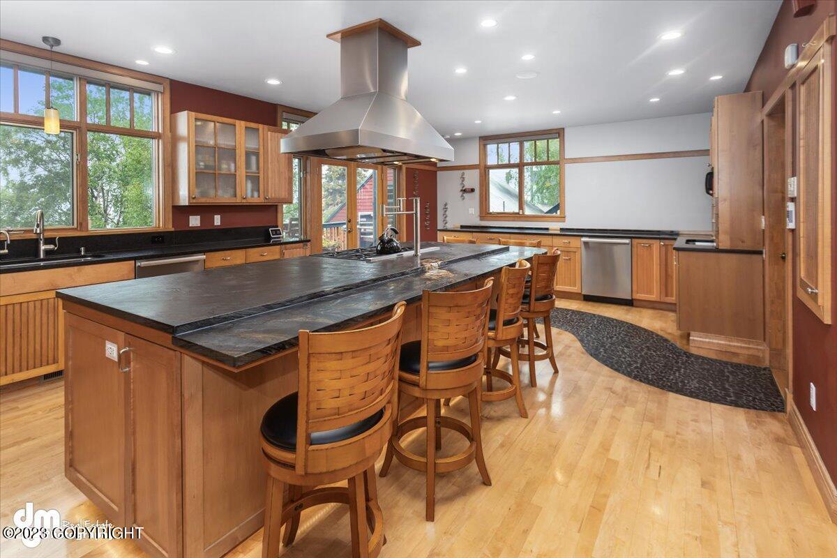 Modern spacious kitchen.