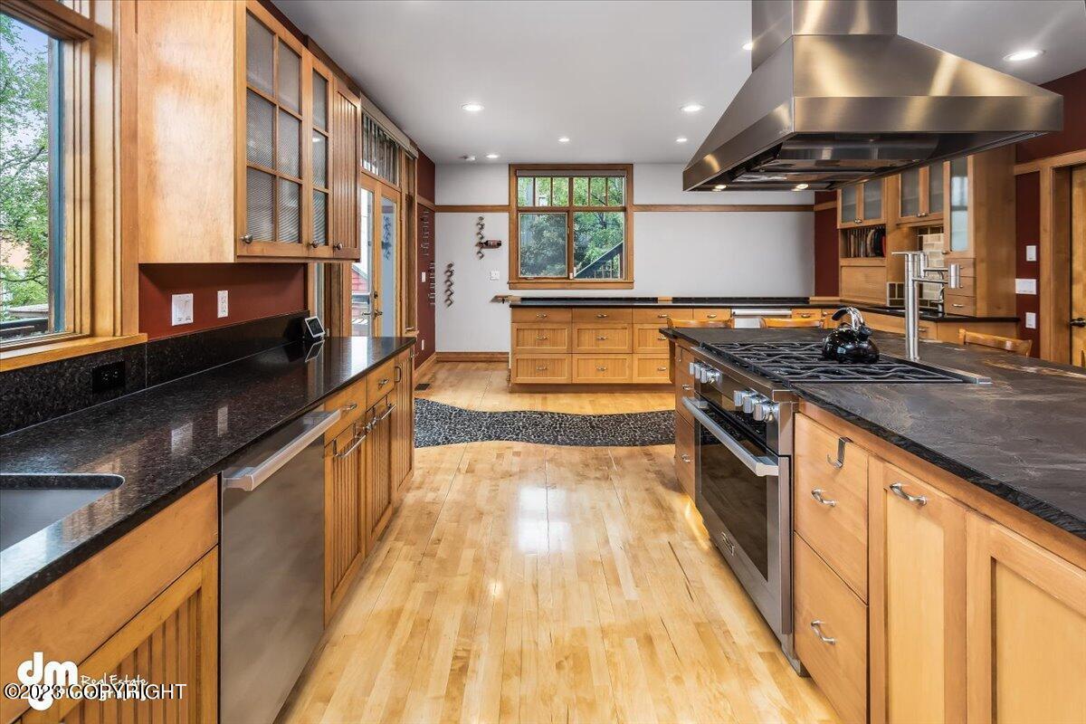 Modern cooking area.