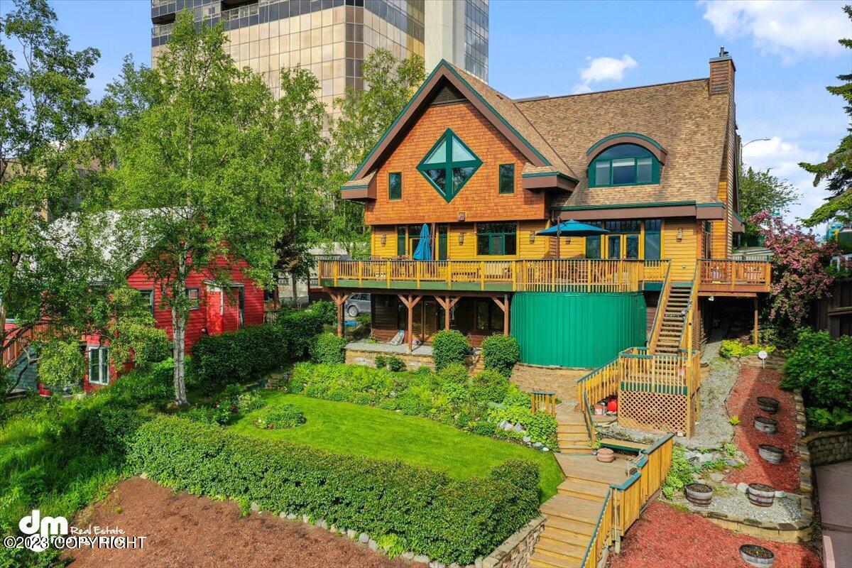 backyard of the house.