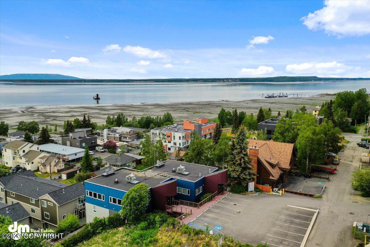 Aerial view of the neighborhood.