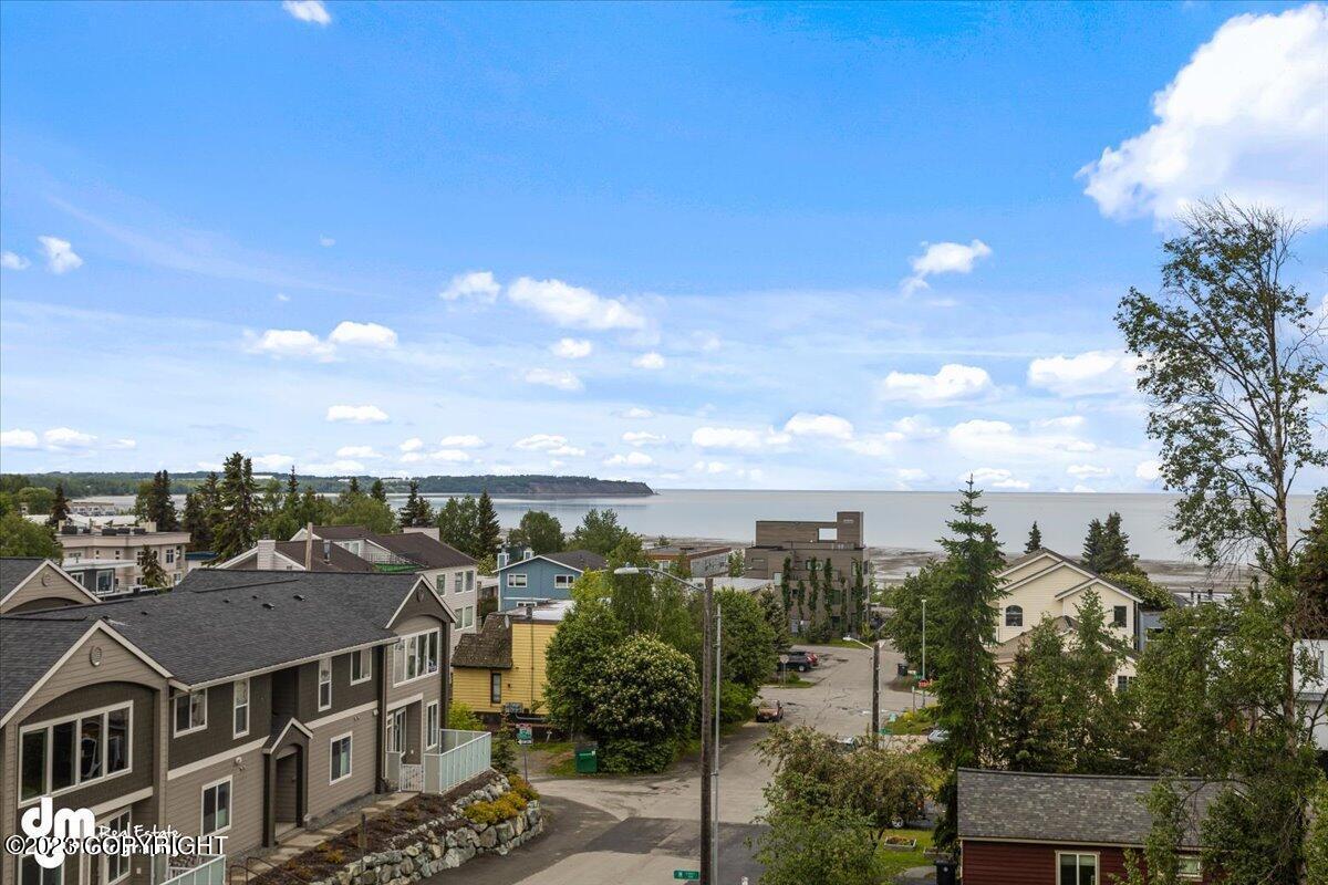 Aerial view of the neighborhood.