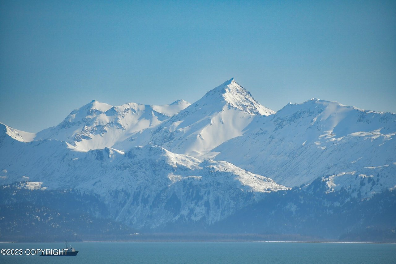 View of the iconic Grewingk Glacier from the house.