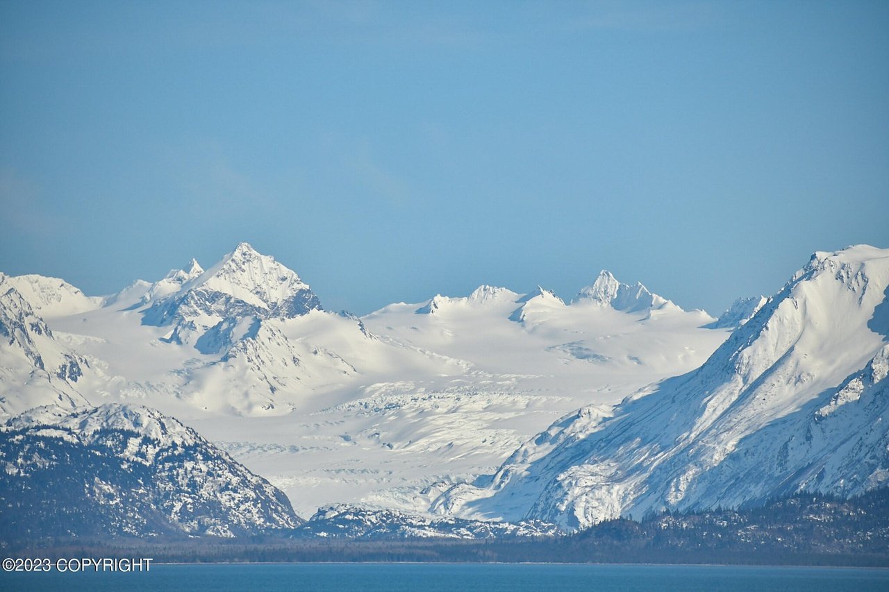View of the iconic Grewingk Glacier from the house.