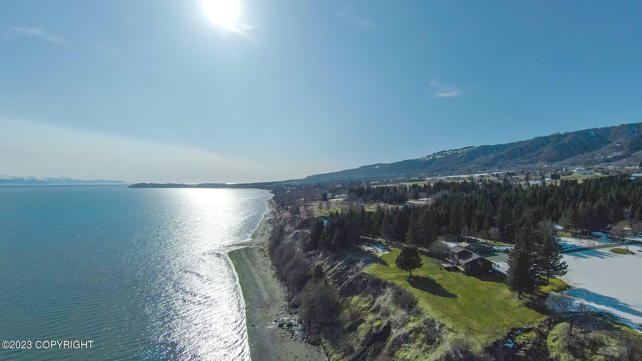 Aerial view of the estate.