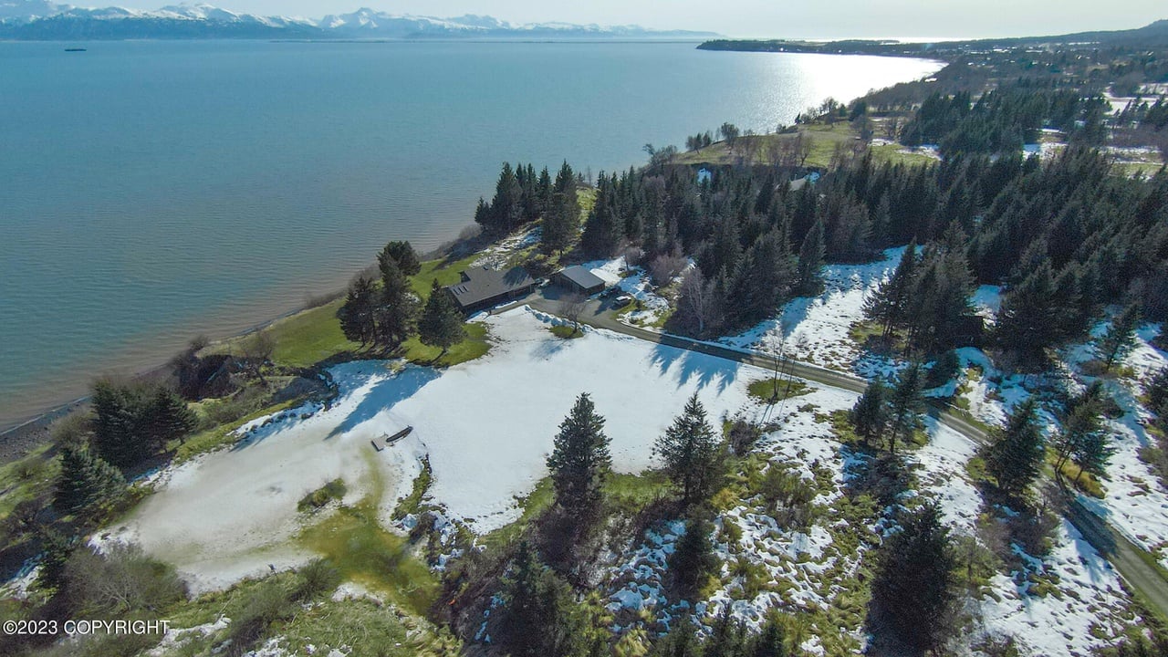 Aerial view of the estate.