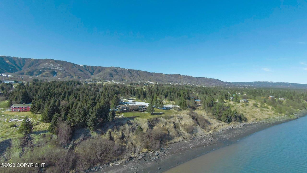 Aerial view of the estate.