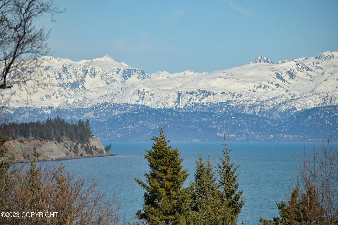 View of the iconic Grewingk Glacier from the house.