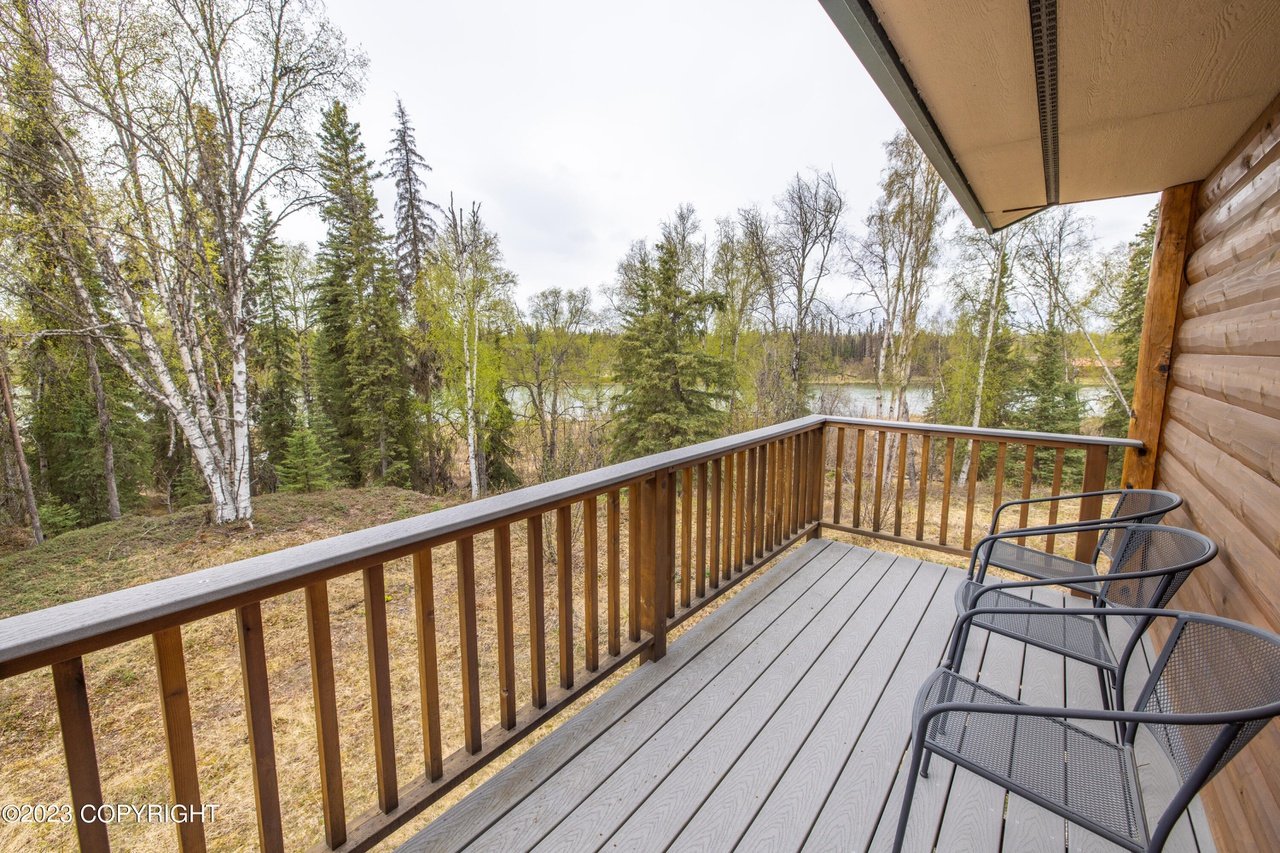 Balcony with a view of the river.