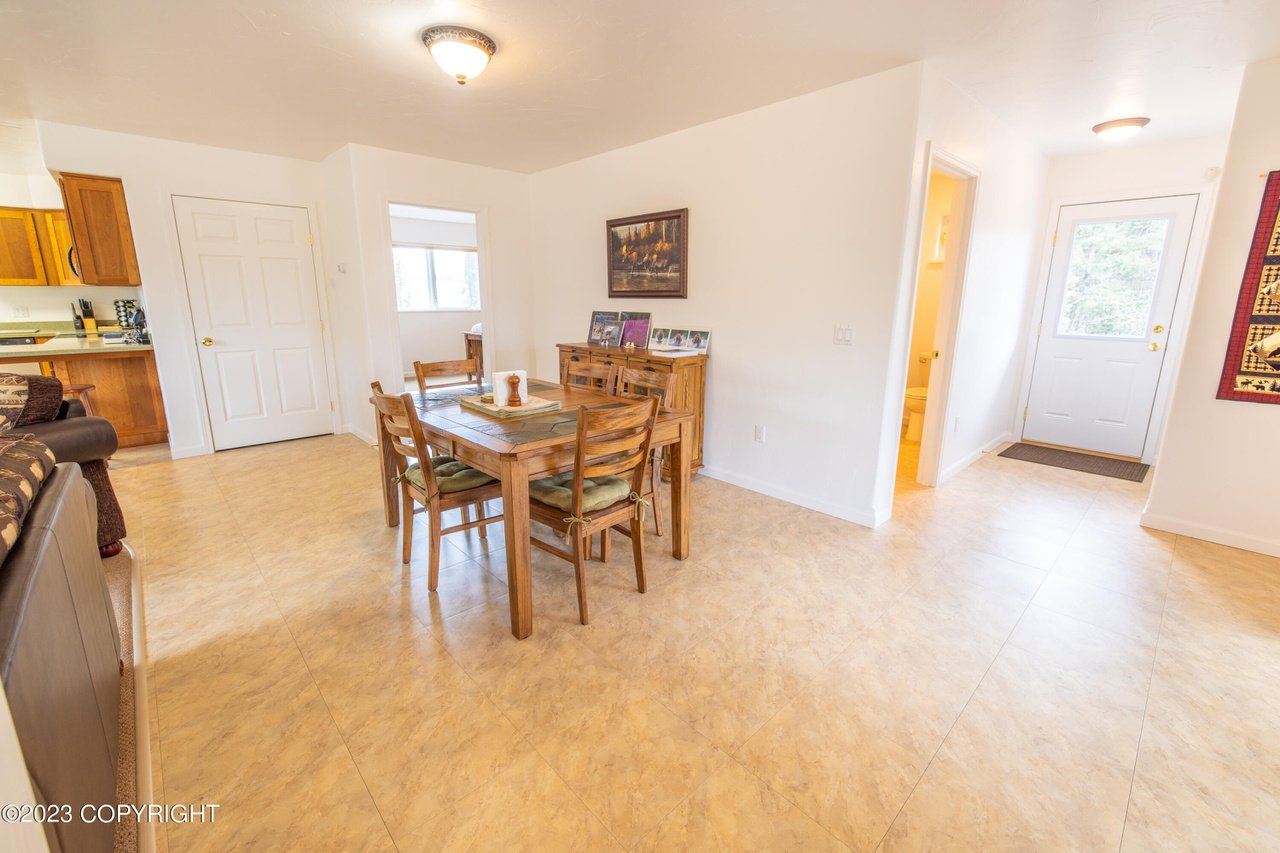 Spacious dining area.