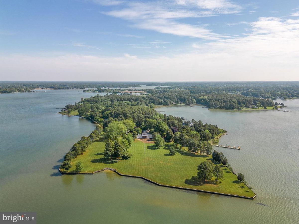 Aerial view of the property.