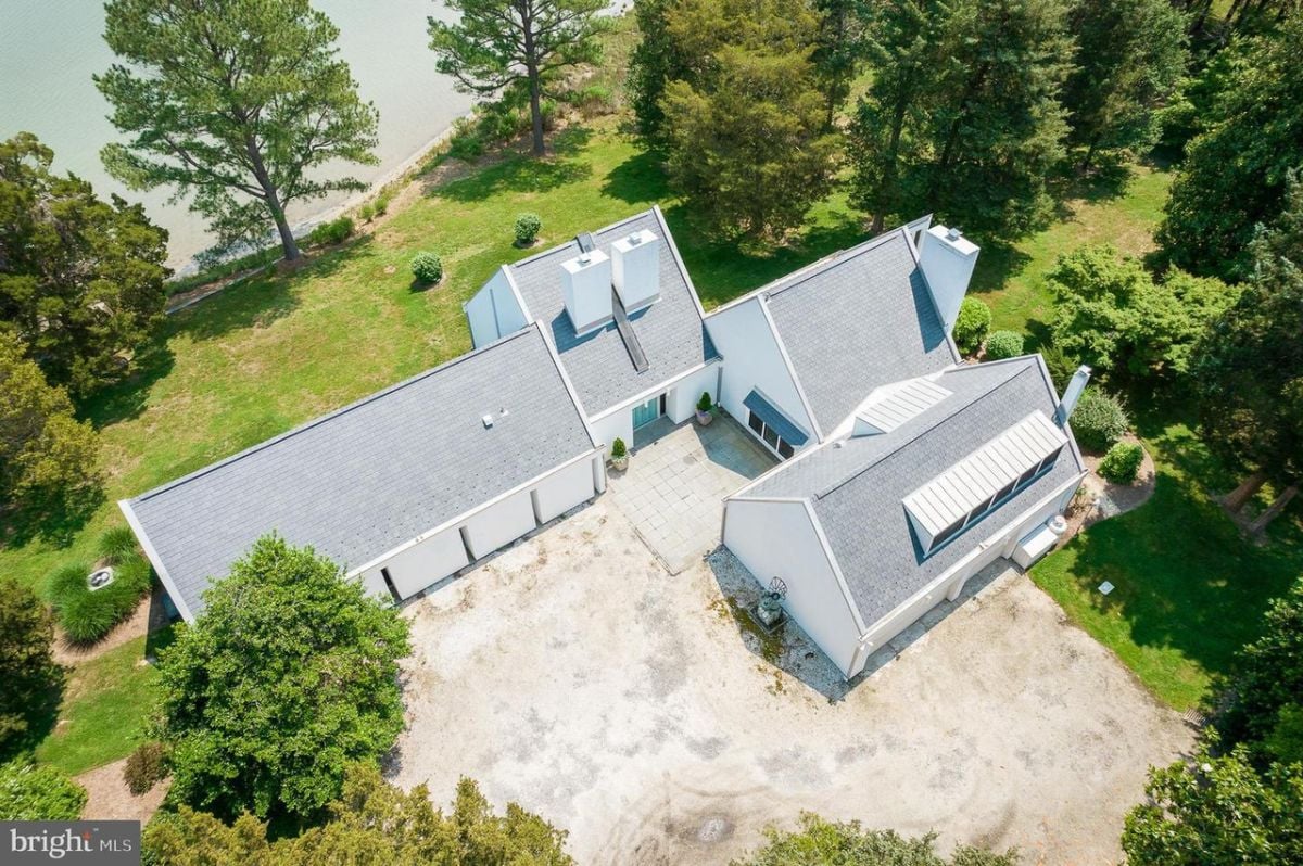 Aerial view of the property.