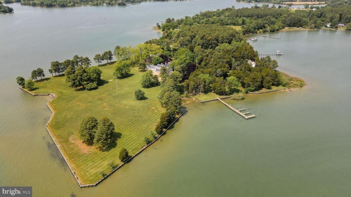 Aerial view of the estate.
