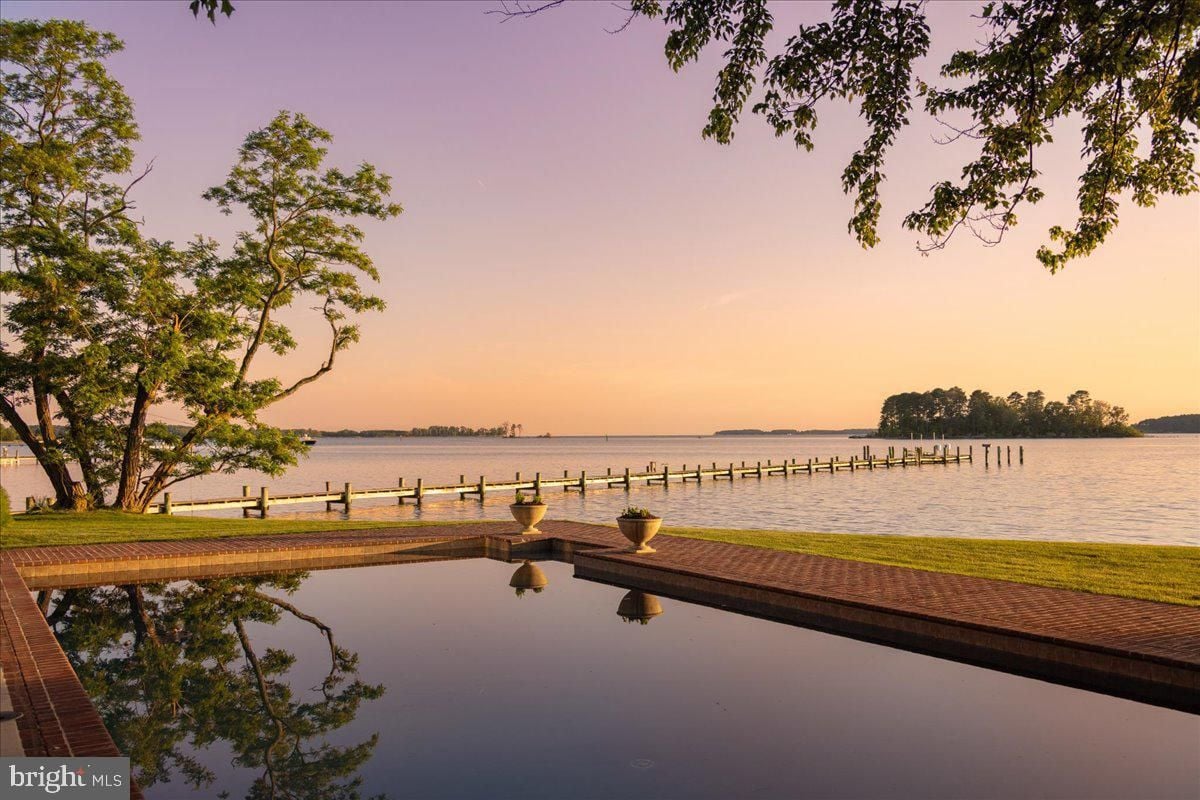A view of the dock from the pool.