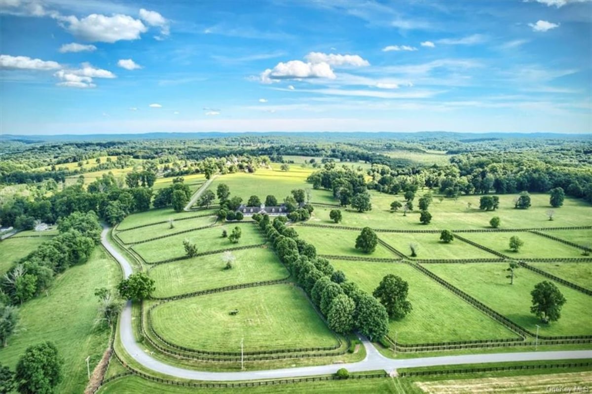 Aerial view of the farm
