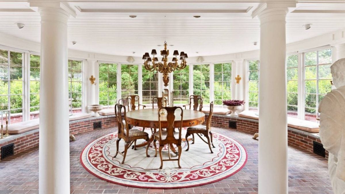 Informal dining room with round table