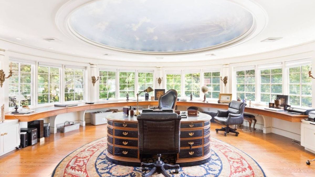 The executive office is fit for a mogul.