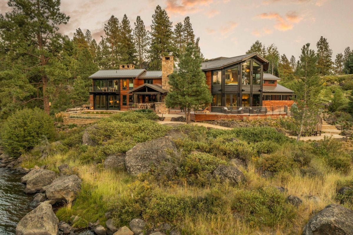Aerial view of the property.