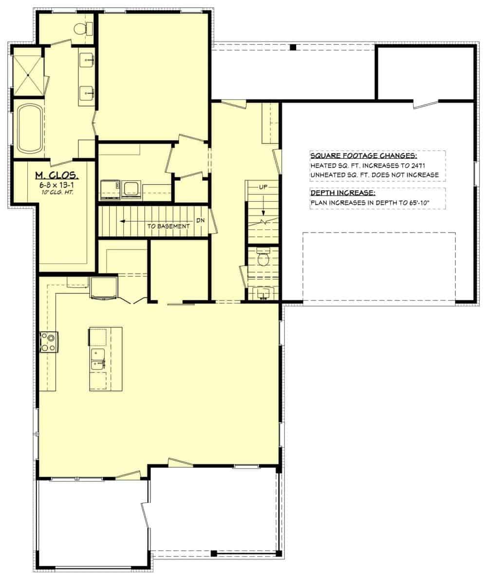 Basement stairs location