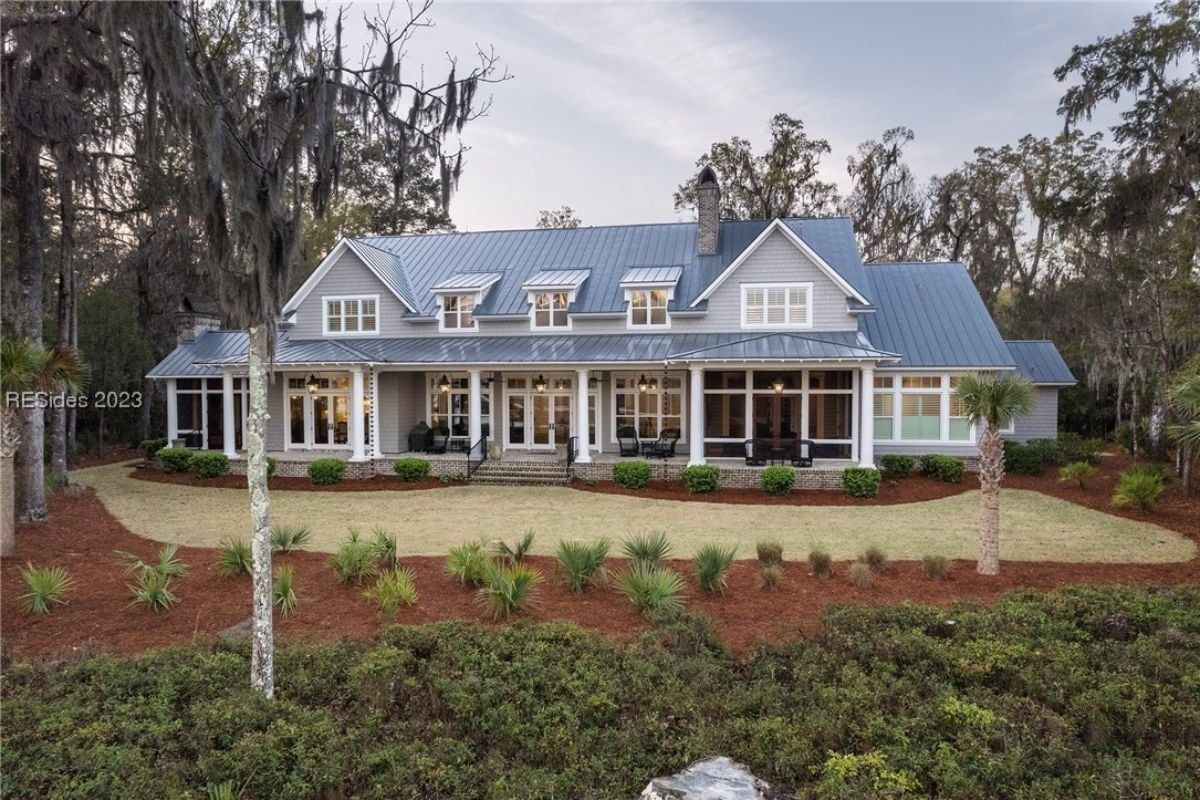 Rear view of the 8,291 Sq. Ft. Estate in Bluffton, SC.
