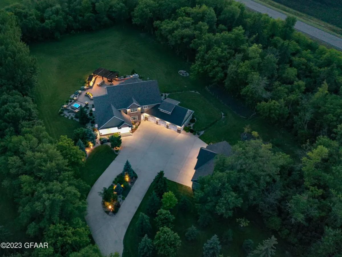 Aerial night view.