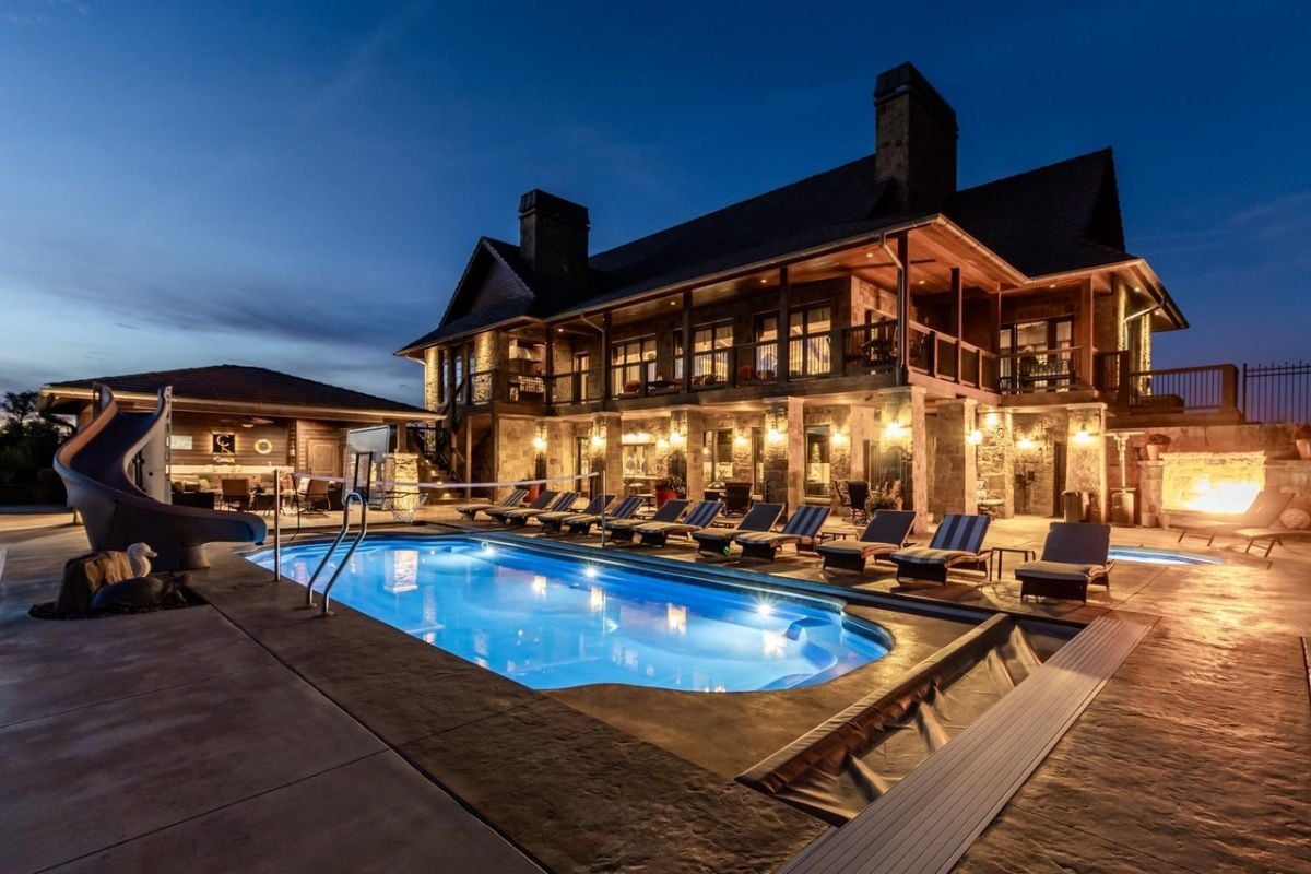 Pool night view