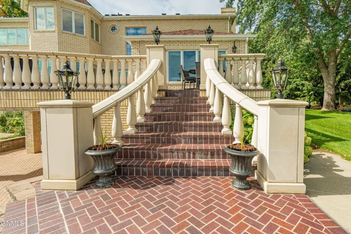 Stairs to the balcony.