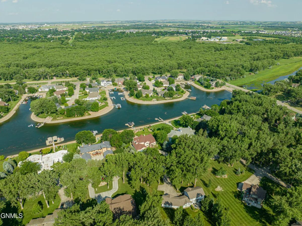 Neighborhood's aerial view