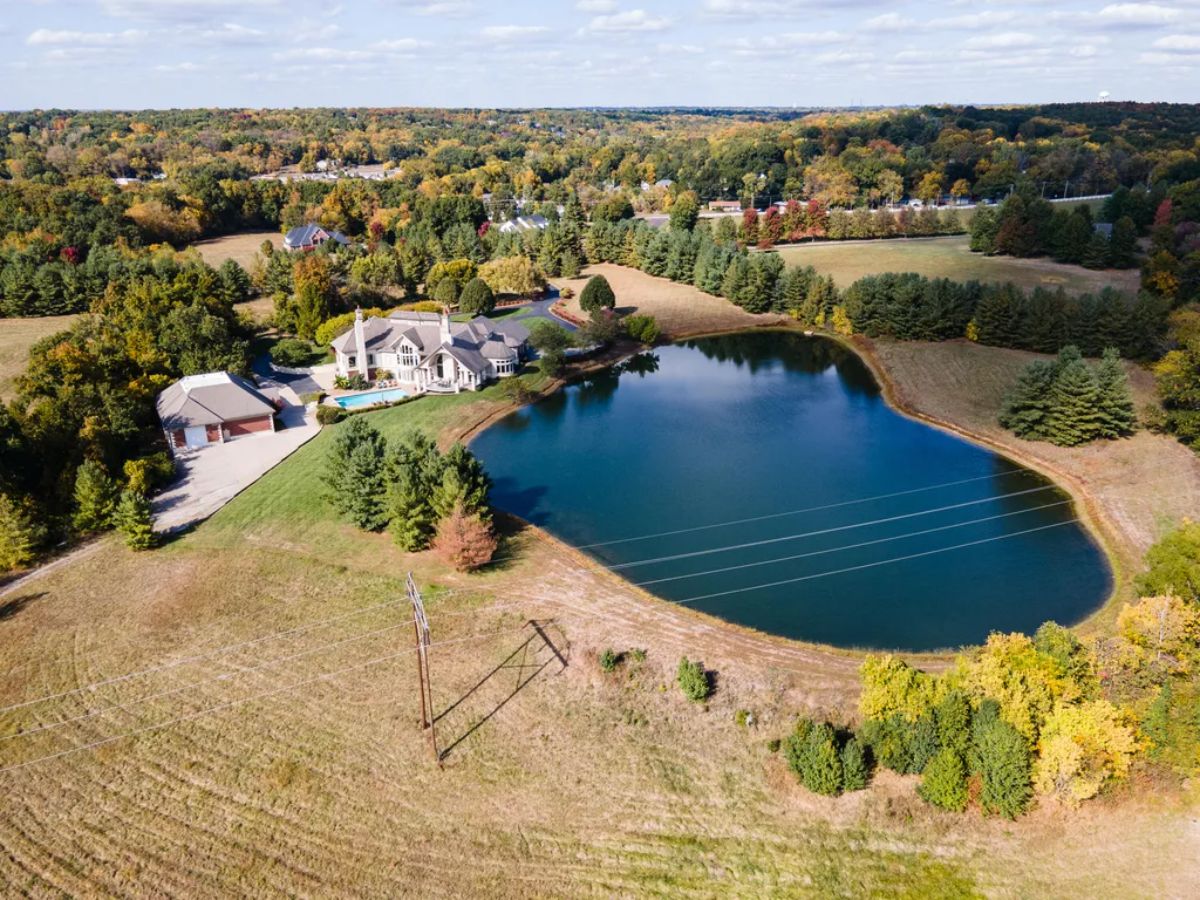 Pond's aerial view