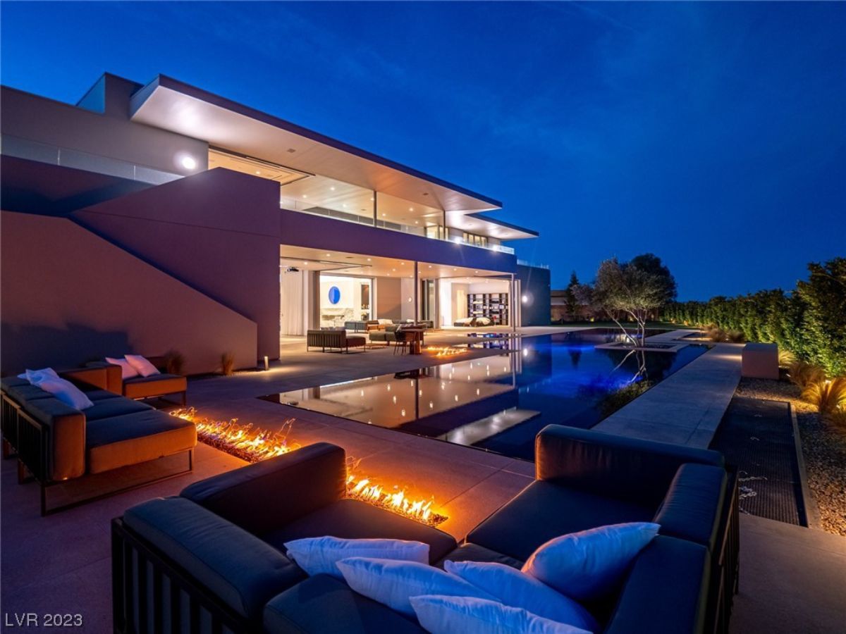 Pool night view
