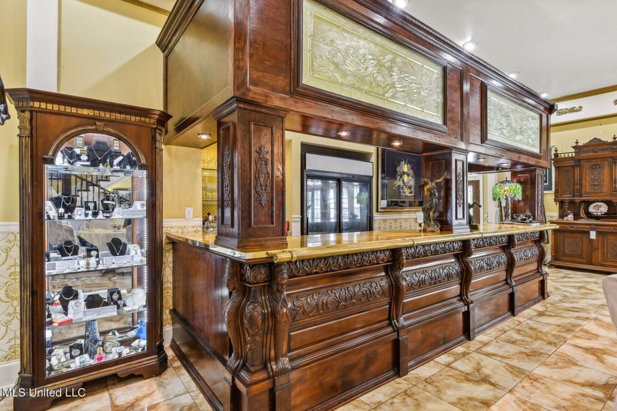 Hand carved bar